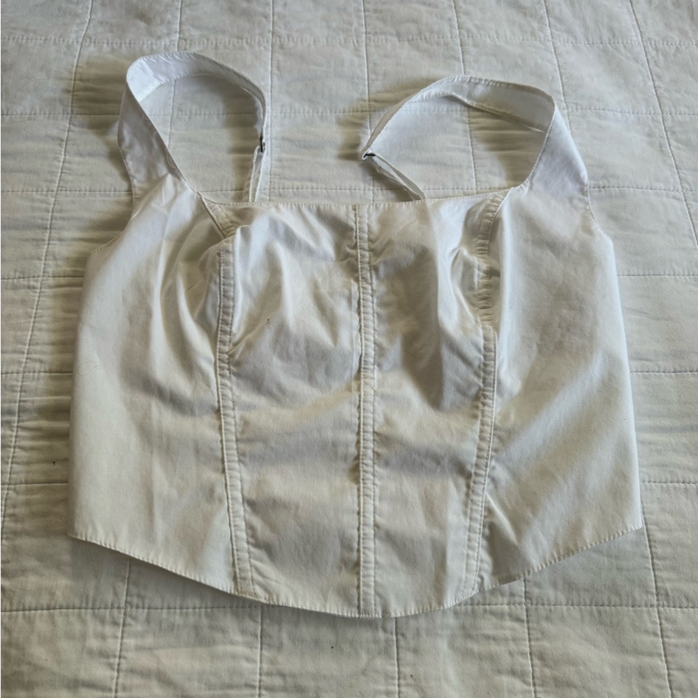 Abercrombie & Fitch White Crop Top